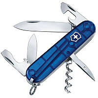 Нож складной, мультитул Victorinox Spartan (91мм, 12 функций), синий прозр. 1.3603.Т2