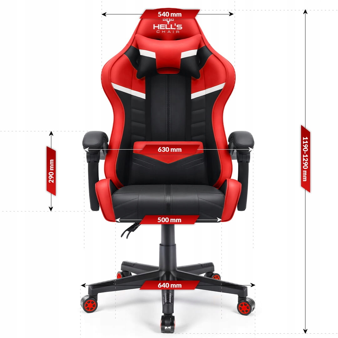 Игровое кресло Hell's Chair HC-1004 красное - фото 3 - id-p1938200110