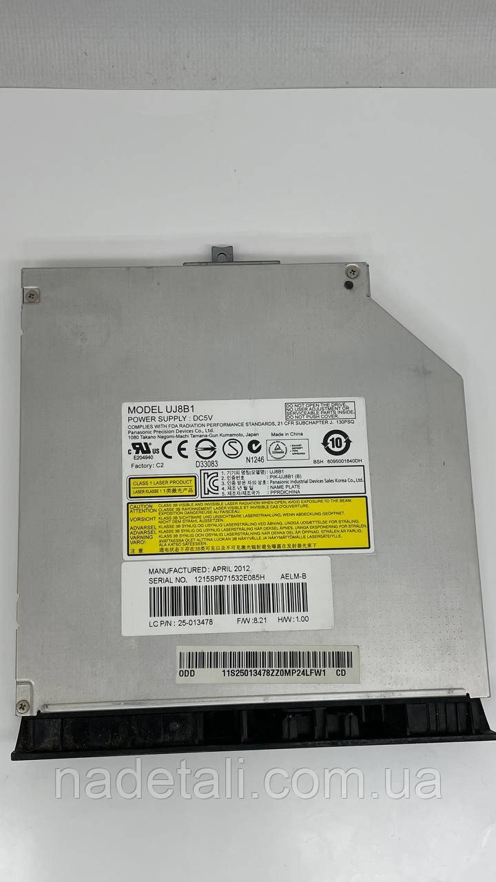 Оптичний привод DVD-RW Panasonic UJ8B1 SATA
