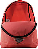 Рюкзак buuba міський Roxy Basic Blush Heart кораловий на 18л, фото 4