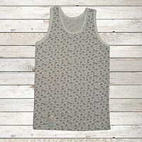 Майка трикотажна, біла з малюнком