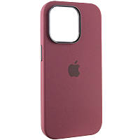 Чехол Silicone Case Metal Buttons (AA) для Apple iPhone 13 Pro (6.1") Бордовый / Plum