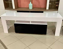 Тумба під телевізор Моніка 500х1400х350мм німфея альба лак + чорний глянець Світ меблів, фото 5