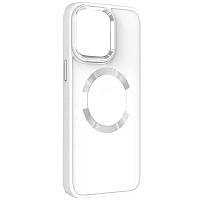 TPU чехол Bonbon Metal Style with MagSafe для Apple iPhone 14 (6.1") | С магнитным кольцом Белый / White