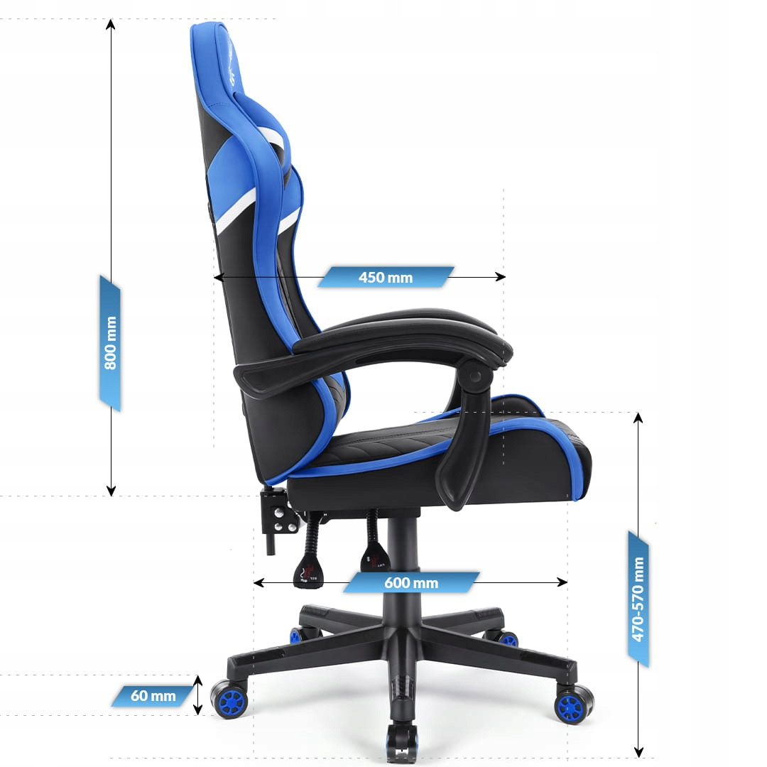 Игровое кресло Hell's Chair HC-1004 синее - фото 2 - id-p1938215380