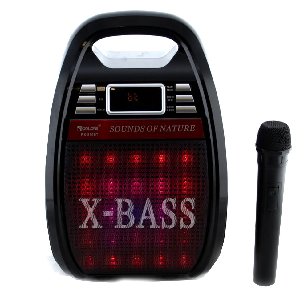 Колонка Golon RX-810 BT Bluetooth, радіомікрофон, пульт, світломузика, фото 1