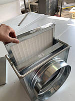 Фильтробокс з вугільним панельним фільтром (для видалення запаху) круглого каналу від 100мм