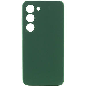 Чохол Silicone Cover Lakshmi Full Camera (AAA) для Samsung Galaxy S22 | Мікрофібра Зелений / Cyprus Green
