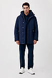Подовжений чоловічий пуховик Finn Flare FAB21080F-101 синій 2XL, фото 3
