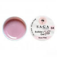 Гель для нарощування камуфлювальний SAGA BUILDER GEL VEIL No4 Rose PINK 30 МЛ