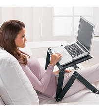 Столик для ноутбука з охолодженням Laptop Table T8, Столик-трансформер для ноутбука з вентилятором, фото 3