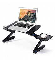 Столик для ноутбука з охолодженням Laptop Table T8, Столик-трансформер для ноутбука з вентилятором