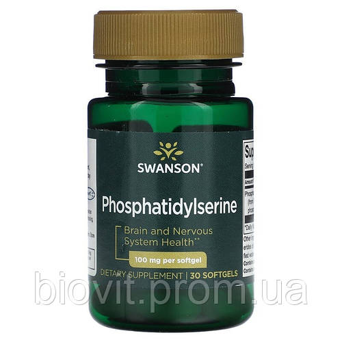 Купить Фосфатидилсерин (Phosphatidylserine) 100 мг 30 капсул, цена 525 ...