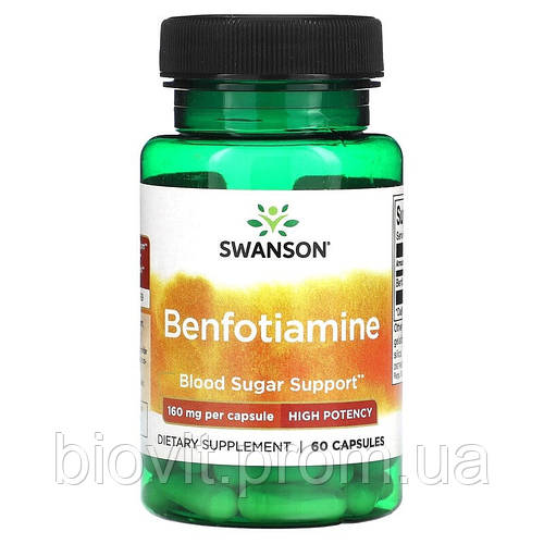 Купить Бенфотиамин высокой эффективности (Benfotiamine) 160 мг 60 ...