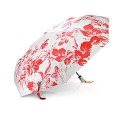 Парасолька жіноча Guccil Bloom автоматична, D-112см, захист від сонця, UV (99%), захист від дощу, каркас - Al+Fe, White-red