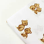 Бязь "Маленькі ведмедики" на білому тлі № Е-3143, фото 7