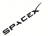 SPACE X Tesla Значок эмблемы багажник Надпись Черный матовый