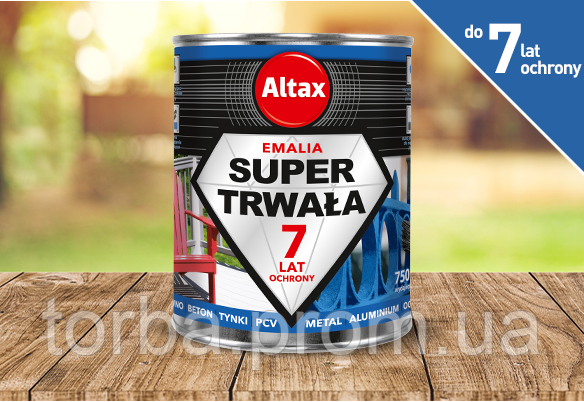 Супер стійка емаль Altax Super Trwala Emalia 0,75 л БІЛА МАТОВА