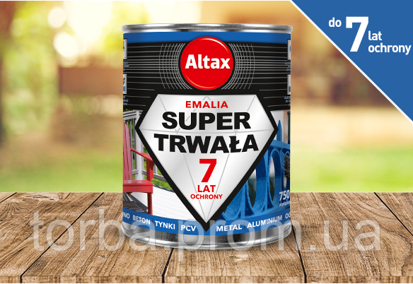 Супер стійка емаль Altax Super Trwala Emalia 0,75 л ЧОРНА МАТОВА