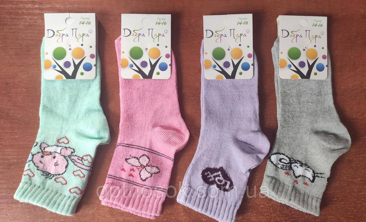 Дитячі носочки "Добра пара". р. 14-16. Дівчинка. Бавовна., фото 1