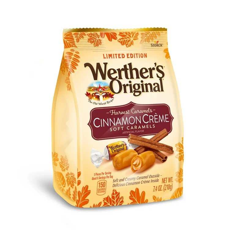 Цукерки Werther's Original Harvest Cinnamon Crème Soft Caramel Candy 243g
