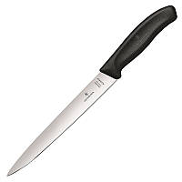 Нож кухонный, бытовой Victorinox Swissclassic (лезвие: 200мм), черный, блистер 6.8713.20B