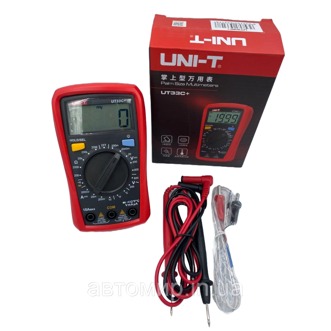 Цифровий мультиметр тестер UNI-T UT33C+, фото 1