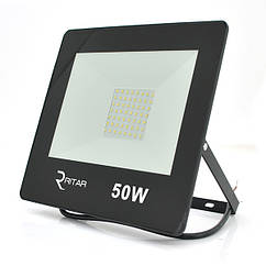 Прожектор SLIM LED RITAR RT-FLOOD50A, 50W, 56xSMD2835, IP65, 4000Lm, 6500K (100%), PF>0.9  Ra>70, 215*240*30mm, Q20