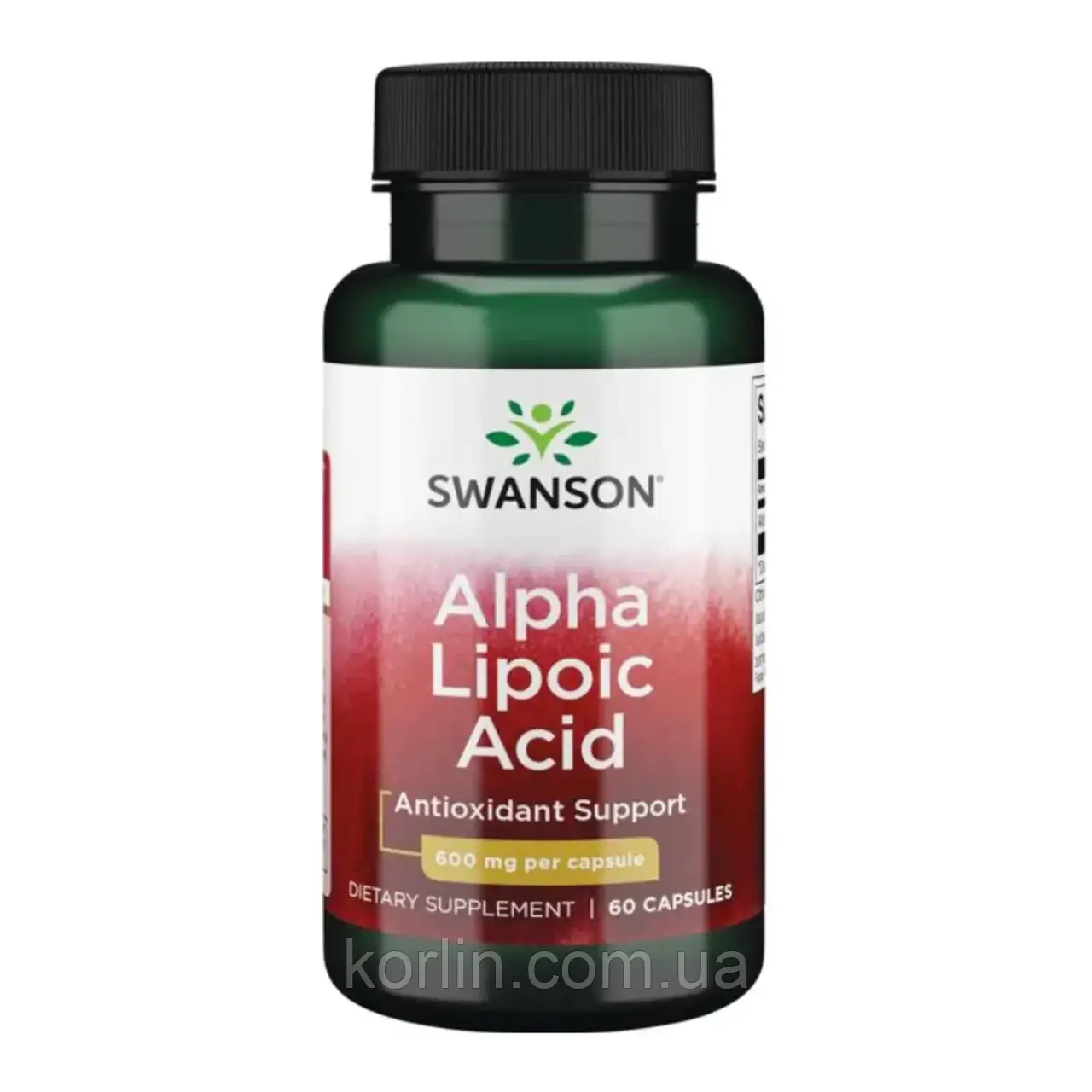 Альфа — Ліпоєва Кислота 600 мг 60 кап Swanson Alpha Lipoic Acid США Доставка з ЄС