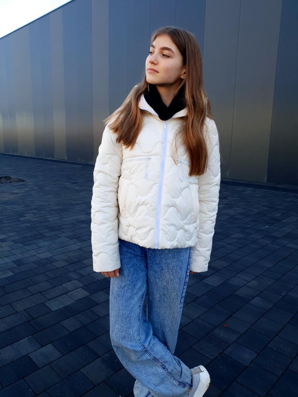 Підліткова зимова куртка для дівчинки в різних кольорах, розміри 146-164