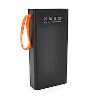 Power bank YM-572S, 30000mAh,flashlight,Input:5V/2.1A(micro USB, Type-C, Lightning), Output:5V /2.1A(4хUSB),