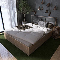 Кровать с мягким изголовьем Лайт-1400 (Подъемный Механизм) Дуб сонома