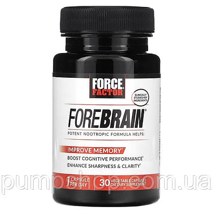 Стимулятор роботи мозку Force Factor ForeBrain 30 капс., фото 2