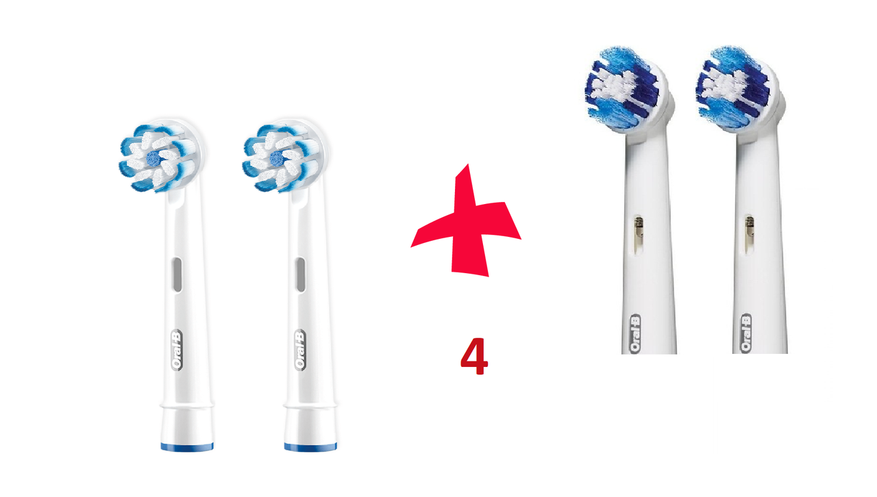 Насадки для зубної щітки ORAL-B 4 шт. (2 шт. Sensi Ultra Thin, 2шт. Precision Clean)