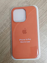 Чохол для Iphone 14 Pro Silicone жовтогарячий персиковий