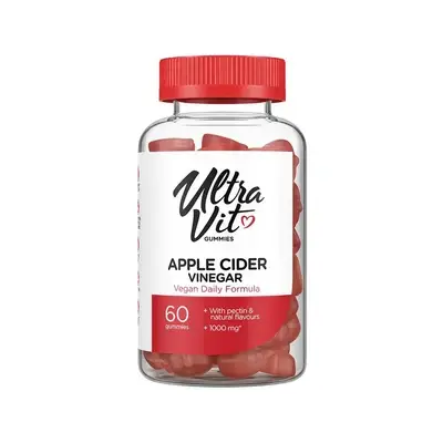 Жувальні цукерки з яблучним оцтом VPlab UltraVit Apple Cider Vinegar 60 жев., фото 2