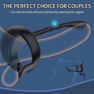 Вібромасажер простати для чоловіків, Чоловічий вібратор, з пультом, фото 2