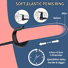 Вібромасажер простати для чоловіків, Чоловічий вібратор, з пультом, фото 3