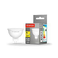 LED лампа TITANUM MR16 6W GU5.3 3000K TLMR1606533 25682