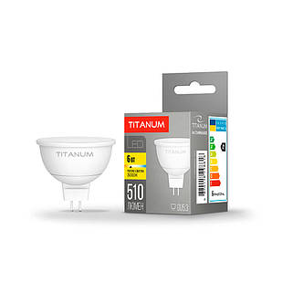 LED лампа Titanum MR16 6W GU5.3 3000K TLMR1606533 25682