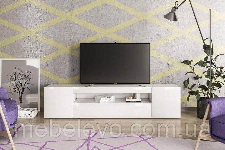 Тумба під телевізор Лоренсо №2 450х2000х400мм німфея альба + німфея альба лак Світ меблів