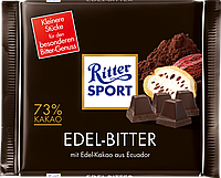 Черный шоколад Ritter Sport Edel-Bitter 73% cacao, 100 г