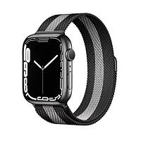 Ремінець металевий Milanese Loop Apple Watch 38MM | 40мм 41MM BLACK GREY