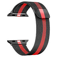 Ремінець металевий Milanese Loop Apple Watch 42MM  | 44мм  45MM 49MM BLACK RED