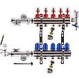 Колектор теплої підлоги "КР" Чехія 5 контури в зборі з насосом, фото 2