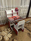 Дитяча парта растишка від виробника Парта зі стільчиком Людина павук Парти шкільні та дитячі, фото 8