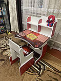 Дитяча парта растишка від виробника Парта зі стільчиком Людина павук Парти шкільні та дитячі, фото 10
