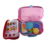 Дитячий ігровий набір Кухня кухаря у валізці на колесах Happy Chef Рожева для дівчаток, фото 8