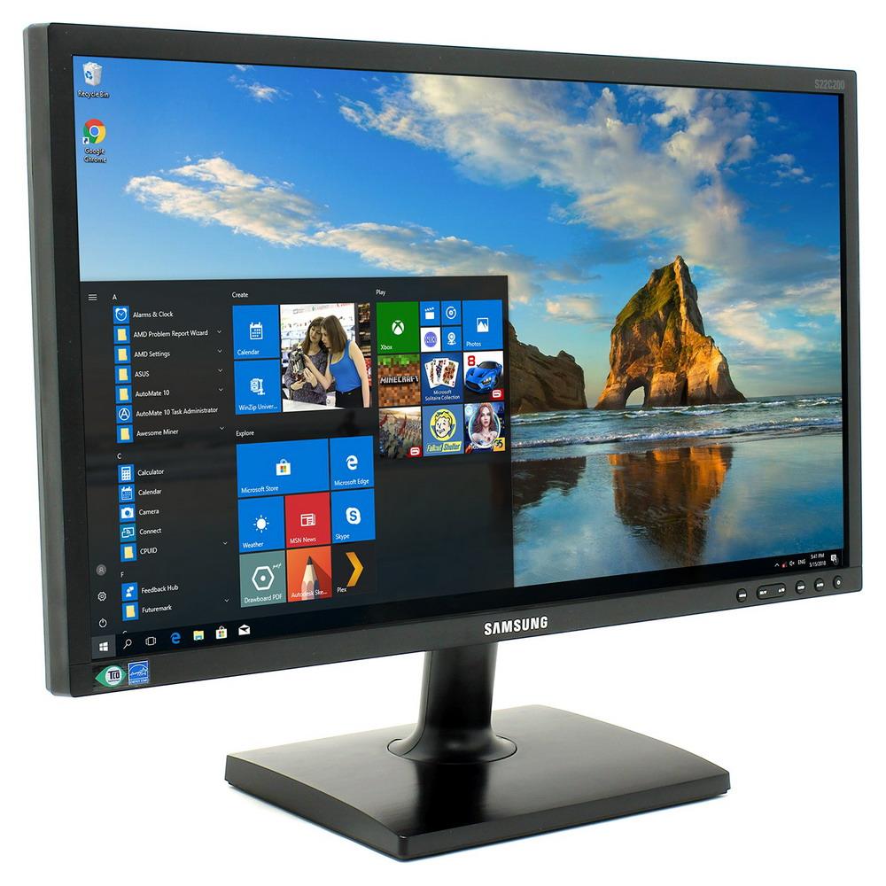 Монітор 22" FullHD 1920*1080 TN Samsung S22C200B LED VGA DVI чорний бв A Гар.12міс!