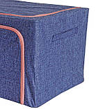 Коробка-органайзер для зберігання із застібкою та ручками Supretto 66 л, фото 2